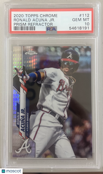 2020 Topps Chrome Ronald Acuna JR. #112 Prism Refractor PSA 10
