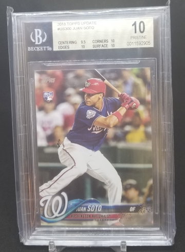 Juan Soto 2018 topps update bgs 10 pristine 