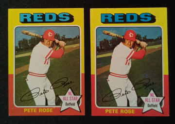 Pete Rose 1975 Topps #320 Lot of 2