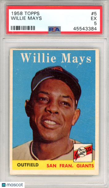 1958 Topps Willie Mays #5 PSA 5