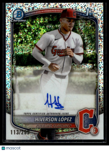 2025 Bowman Chrome Hiverson López #CPA-HL Prospect Autographs Speckle SN AU