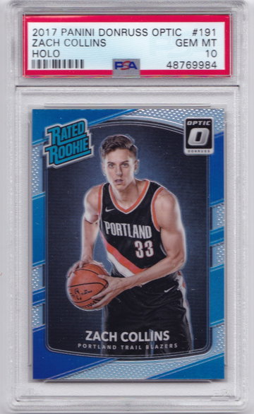 Zach Collins 2017 Optic Holo PSA 10 