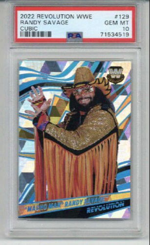 2022 PANINI REVOLUTION WWE CUBIC #71 RANDY SAVAGE LE /49 PSA 10 LOW POP RARE