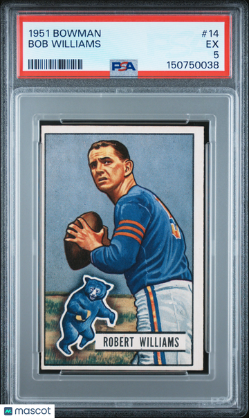 1951 Bowman Bob Williams #14 Short Print HOF Nicely Centered Mint Parallel/Variety Rookie Base Set Low Pop PSA 5