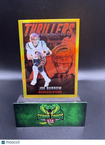 2022 Panini Rookies & Stars Thrillers Joe Burrow #TH-6 Gold Prizm /10