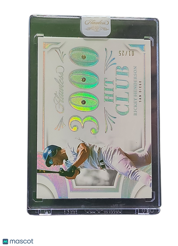 2025 Panini Flawless 3000 Hit Club Rickey Henderson /25