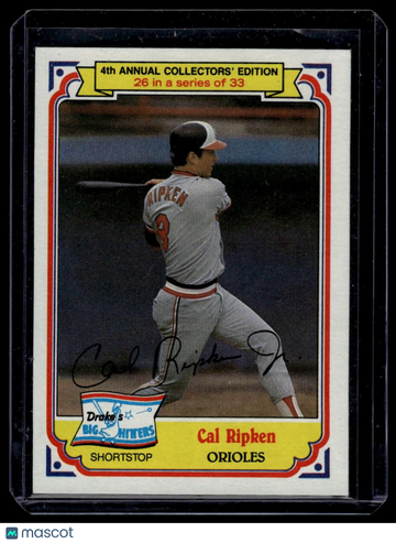 1984 Topps Drake's Big Hitters Cal Ripken #26