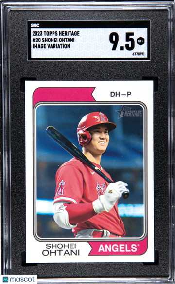 2023 Topps Heritage Shohei Ohtani #20 Image Var. SGC 9.5