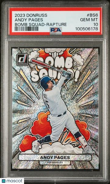 2023 Panini Donruss Bomb Squad Andy Pages #BS6 Rapture PSA 10