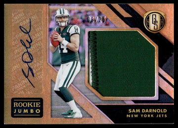 2018 Gold Standard #302 Sam Darnold Rookie Jumbo Patch Auto /25