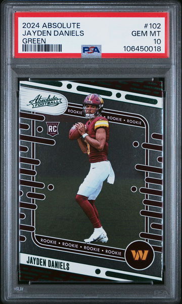 2024 Panini Absolute Green Jayden Daniels #102 PSA 10