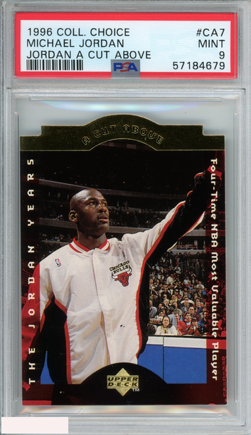 1996 COLLECTORS CHOICE MICHAEL JORDAN #CA7 JORDAN A CUT ABOVE PSA 9 MINT