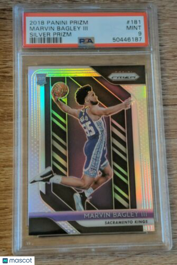 2018 Panini Prizm Marvin Bagley III #181 Silver Prizm Rookie PSA 9