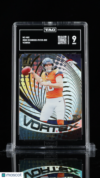 2024 Donruss Vortex Bo Nix #VOR-BNI Rookie TAG 9