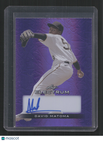 2024 Electrum Baseball DAVID MATOMA #BA-DM1 /25 AUTO AU,SN,/25