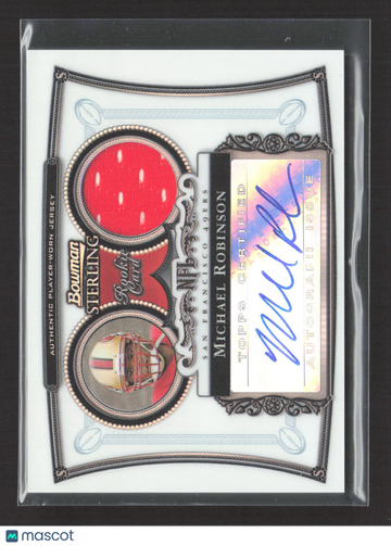2006 Bowman Sterling Michael Robinson #BS-MR Refractor Authentic Player-Worn Jersey Auto