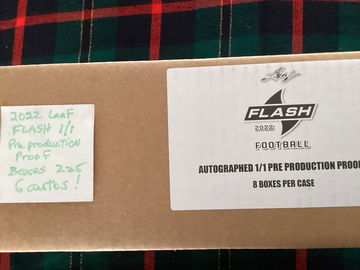 2022 Leaf Flash Football Autographed Pre-Production Proofs 8 box case