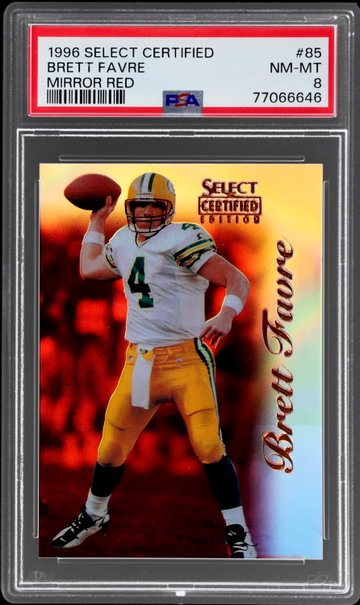 1996 Select Certified Brett Favre Mirror Red PSA 8