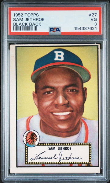 1952 Topps Black Back Sam Jethroe #27A PSA 3