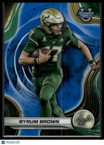 2024 Bowman University Best Byrum Brown #72 Blue Refractor /149 SN