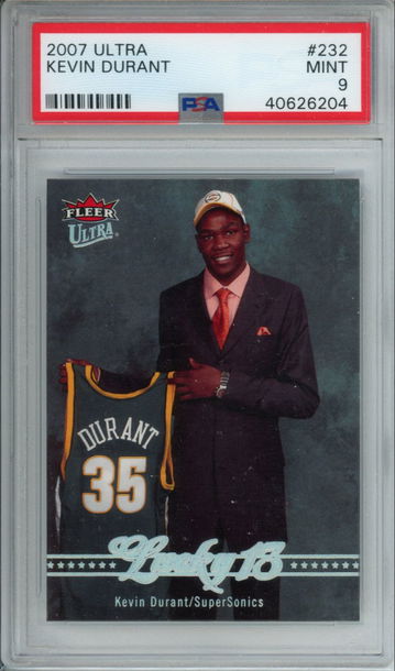 KEVIN DURANT 2007 FLEER ULTRA PSA 9 ROOKIE