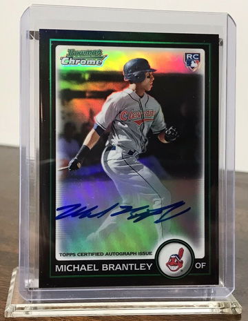 2010 MICHAEL BRANTLEY ASTROS BOWMAN CHROME REFRACTOR ROOKIE RC AUTO #/ 500