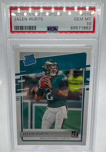 2020 Panini Donruss Jalen Hurts Rated Rookie PSA 10