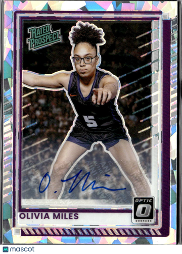 2025 Panini Donruss Optic Prizm Olivia Miles #89 White Sparkle