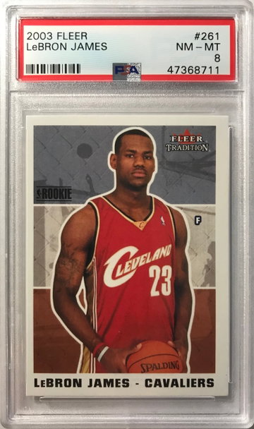 LeBron James 2003 Fleer #261 Rookie Card RC
