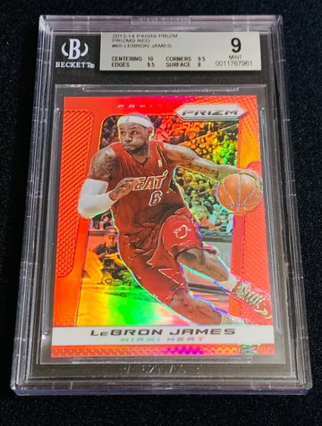 2013-14 Lebron James Panini Prizm Red #65 BGS 9