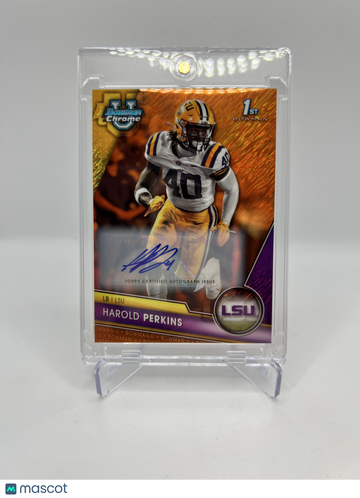 2023 CHROME UNIVERSITY HAROLD PERKINS 1ST ORANGE SHIMMER AUTO /25 RC