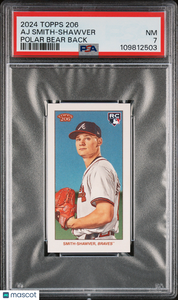 2024 Topps 206 Aj Smith-Shawver Polar Bear Back PSA 7