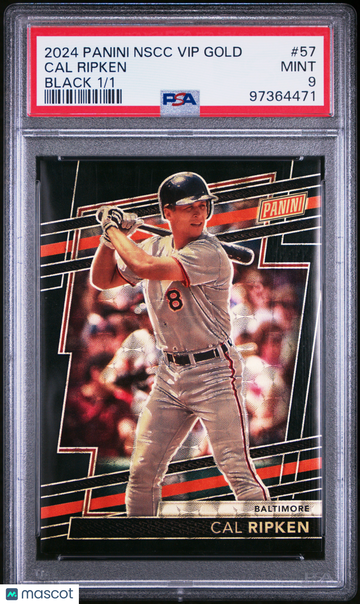 2024 Panini National Sports Collectors Convention Vip Gold Cal Ripken #57 Black /1 PSA 9