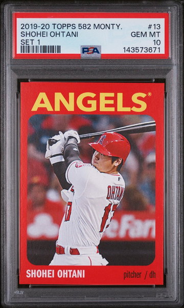 2019 Topps 582 Montgomery Set 1 Shohei Ohtani #13 PSA 10