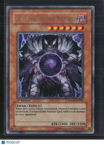 2008 Yu-Gi-Oh! The Dark Emperor Structure Deck Caius the Shadow Monarch 1st Edition
