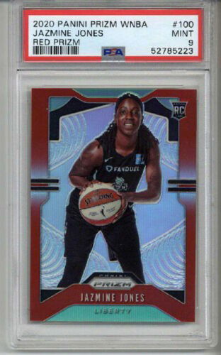 2020 PANINI WNBA RED PRIZM #100 JAZMINE JONES CARD LIBERTY 127/275 PSA 9 LOW POP