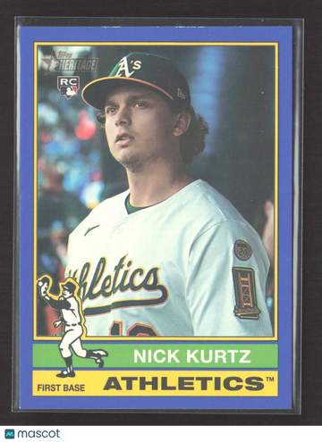 2024 Topps Heritage Nick Kurtz #706 Blue Border RC