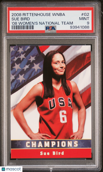 2008 Rittenhouse WNBA 2008 U.S. Women's National Team Sue Bird #G2 '08 Women's National Team PSA 9