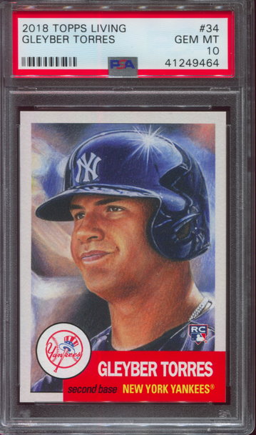 GLEYBER TORRES - 2018 Topps Living RC PSA 10