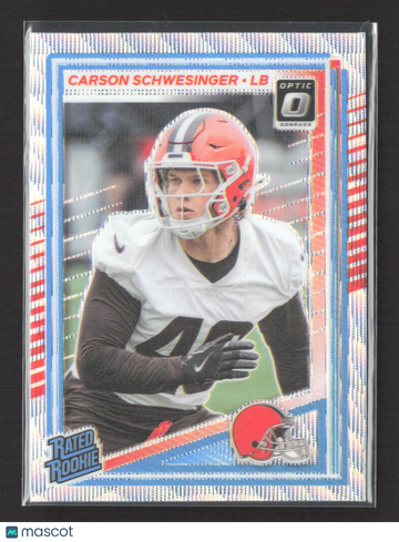 2025 Panini Donruss Optic Football Carson Schwesinger #217 Prizm /300