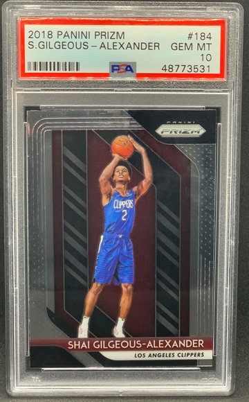 Shai Gilgeous-Alexander 2018 Panini Prizm #184 Rookie PSA 10
