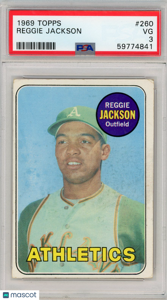 1969 Topps Reggie Jackson #260 PSA 3