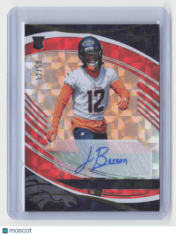 2025 Panini Absolute Jahdae Barron #131 Signature Rookies Orange Mosaic /50 Jersey Number Match SN AU RC COLOR MATCH SSP