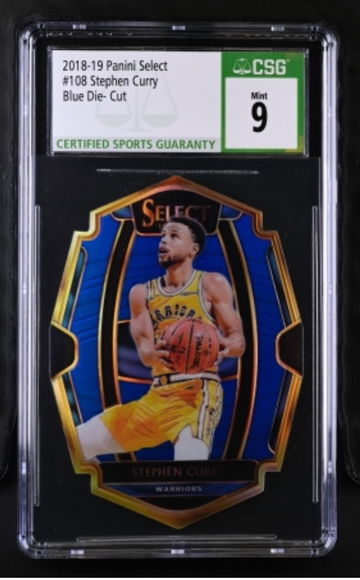 2018 STEPHEN CURRY SELECT BLUE DIE CUT Hi 