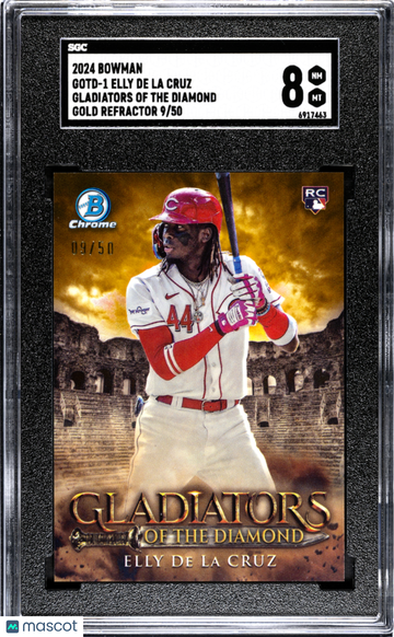 2024 Bowman Elly De La Cruz #GOTD-1 Gladiators Of The Diamond Gold Refractor SGC 8