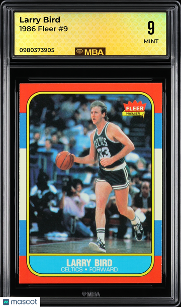 1986 Fleer Larry Bird #9 MBA 9