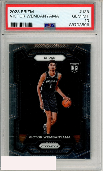 2023 PANINI PRIZM VICTOR WEMBANYAMA #136 PSA 10 GEM MT  RC