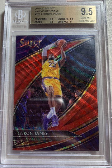 2019 Select Lebron James Red Wave Courtside BGS 9.5