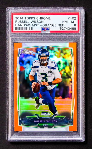 2014 Topps Chrome - Russell Wilson - Orange Refractor PSA 8 Near Mint