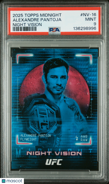 2025 Topps Midnight UFC Night Vision Alexandre Pantoja #NV-16 PSA 9